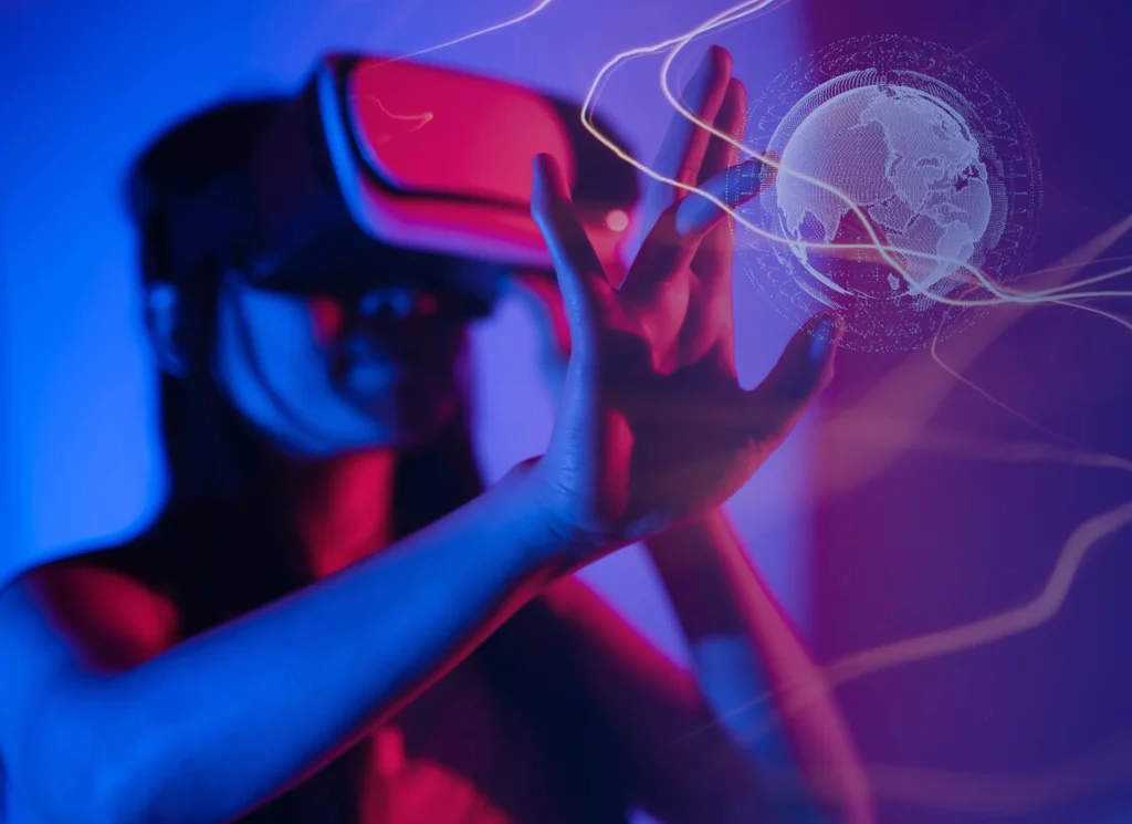 woman with VR headset