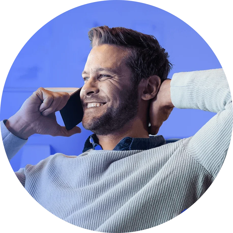 man on phone