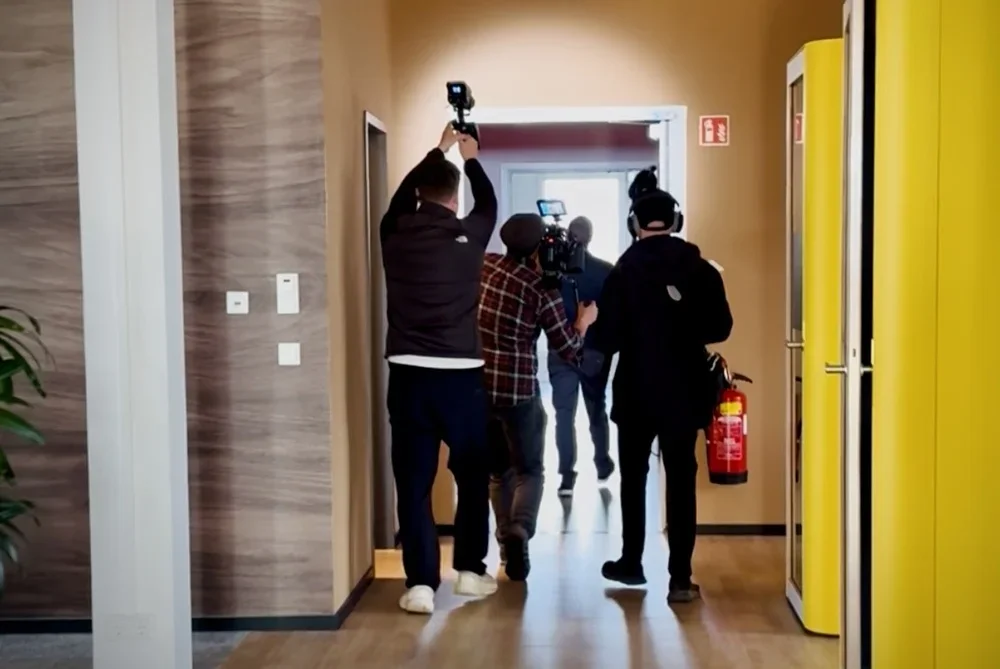 filming behind the scenes