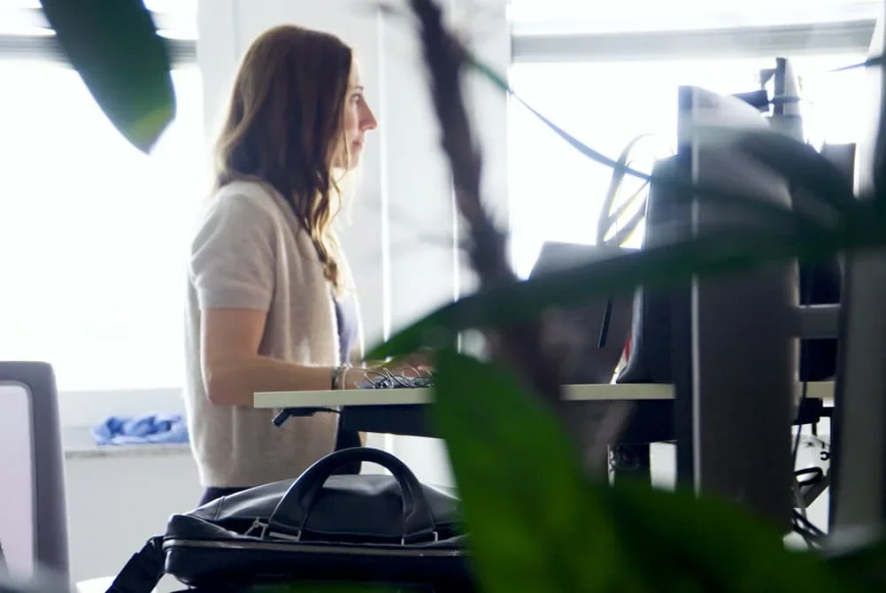 woman at desk